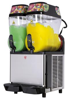 GHZ 228 Slush ice maskine m/timer m/2 beholdere á 12 liter - Sort